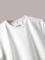 Jayhues White basic t-shirt with a brand label on a light gray background