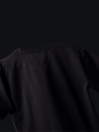Jayhues black basic t-shirt on a black background